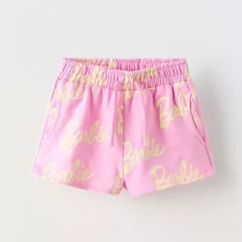 Шорты Zara Barbie Mattel Print, розовый