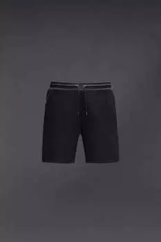Шорты Zara Contrast Bermuda Jogger, чёрный