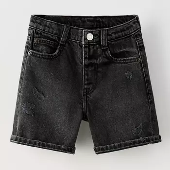 Шорты Zara Denim Bermuda, черный