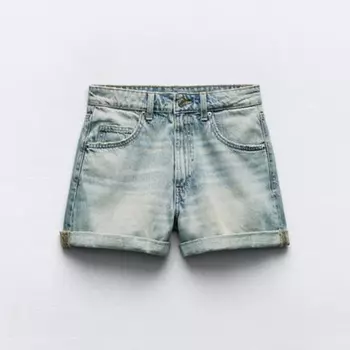 Шорты Zara Denim, голубой