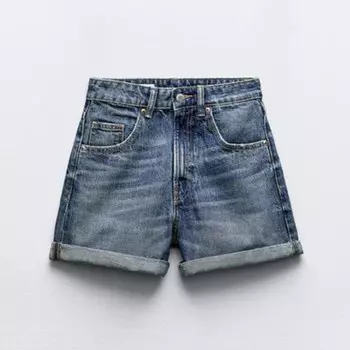 Шорты Zara Denim, синий