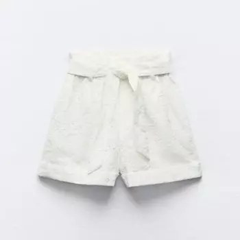 Шорты Zara Embroidered, белый