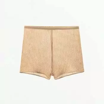 Шорты Zara Fine Knit, бежевый