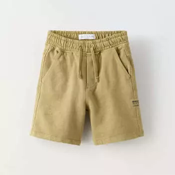 Шорты Zara Garment Dyed Plush Bermuda, рыжевато-коричневый