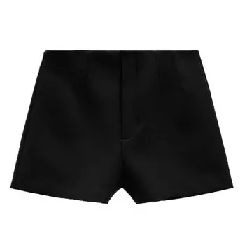 Шорты Zara High Waisted, черный