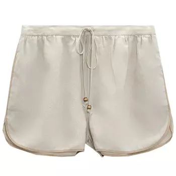 Шорты Zara Linen With Piping, серый