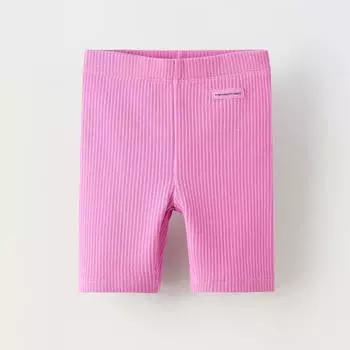 Шорты Zara Ribbed Cycling, ярко-розовый