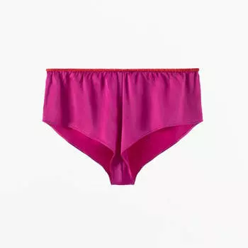 Шорты Zara Satin Limited Edition, ярко-розовый