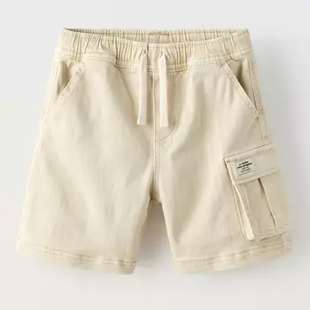 Шорты Zara Super Stretch Cargo Bermuda, светло-бежевый
