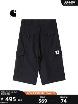 Шорты женские Carhartt WIP с логотипом, черный