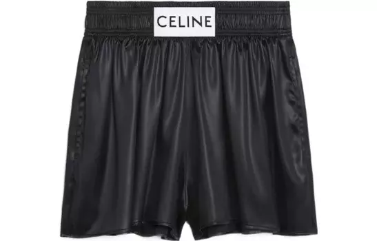 Шорты женские Celine с логотипом, черный