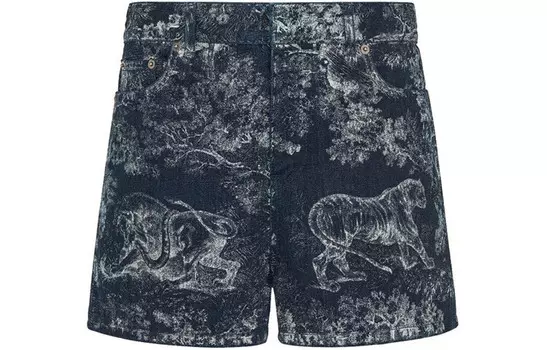 Шорты женские Dior джинсовые, темно-синий