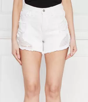 Шорты женские Guess Jeans джинсовые рваные, белый