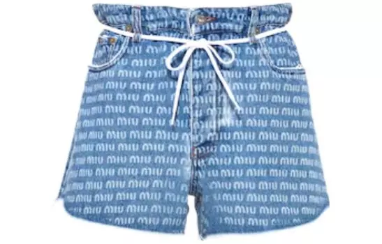 Шорты женские Miu Miu на веревке, синий