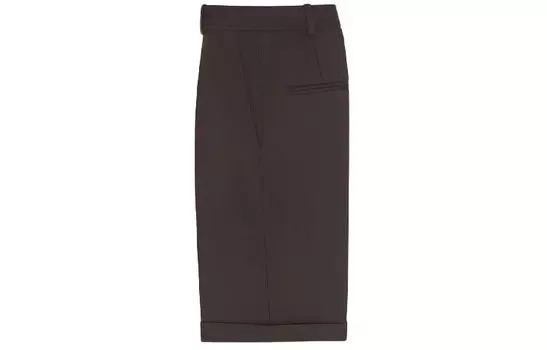 Шорты женские Saint Laurent прямые, коричневый