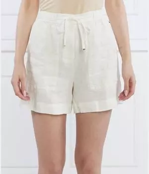 Шорты женские Tommy Hilfiger льняные на кулиске, бежевый