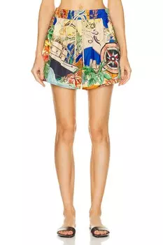 Шорты Zimmermann Alight Draw Waist, цвет Nautical Map
