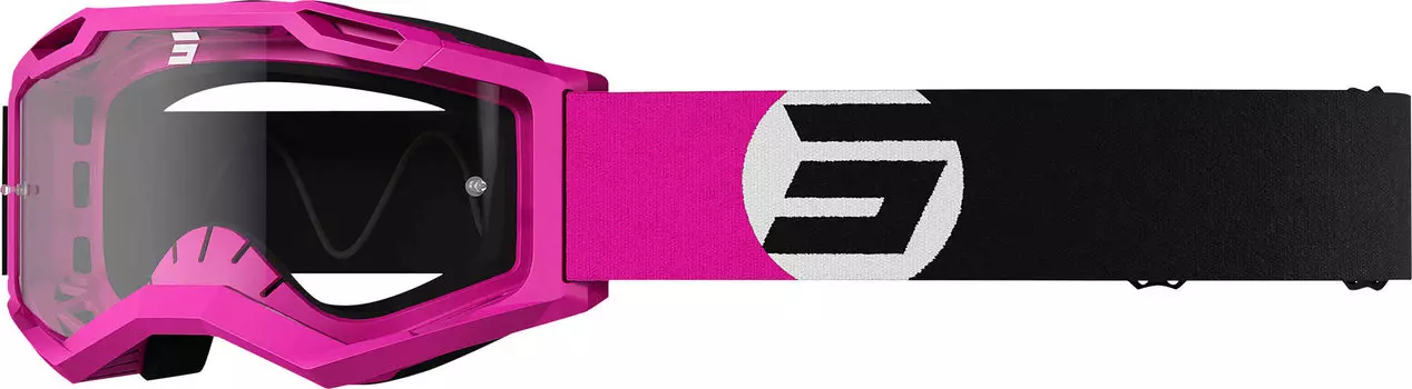 Мотоциклетные очки Shot Assault 2.0 Astro с логотипом, черный/розовый