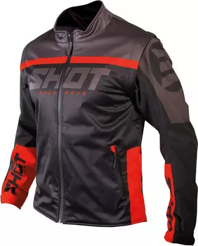 Куртка Shot Softshell Lite 2.0 для мотокросса, черный/красный