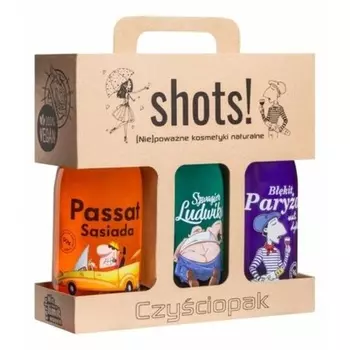 Shots! Мужской очищающий подарочный набор 3x 500 мл Laq