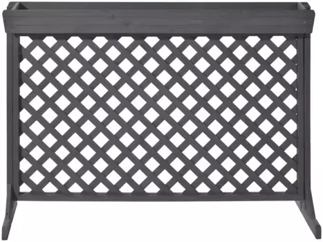 Шпалера GASPO "Орт" с ящиком для растений, ШxГxВ: 144x40x105 см 144х105х40 см, серый