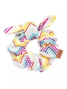 Шранчи с узлом для девочек с принтом шеврон Missoni, белый