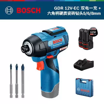 Шруповерт Bosch GDR 12V-EC + сверла 5/6/8 мм