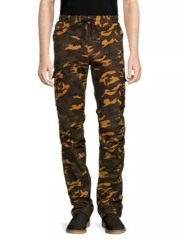 Штабелированные брюки стандартного кроя с камуфляжным принтом и завязками American Stitch, цвет Camo