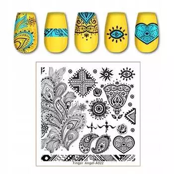 Штамп для ногтей MANDALA, Frezarkowo