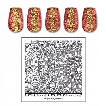 Штамп для ногтей MANDALA, Frezarkowo