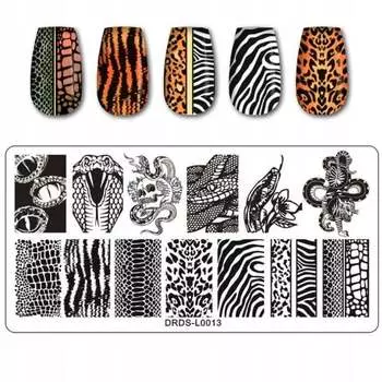 Штамп для ногтей PANTHER SNAKE, Frezarkowo