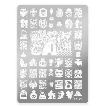 Штамповая пластина с узорами XY, размер М, №23, Molly Lac