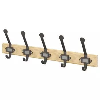 Штанга с 5 крючками, сосна/серый, KARTOTEK IKEA