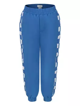 Штаны-джоггеры в клетку Stella McCartney Kids, синий