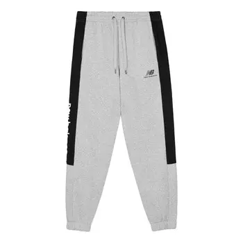 Штаны хлопковые спортивные джоггеры New Balance, серый