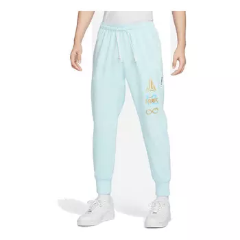 Штаны и стандартные баскетбольные джоггеры Dri Fit Nike, голубой