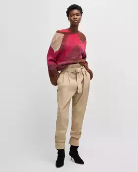 Штаны из бумажного пакета Hugo Boss, цвет Camel