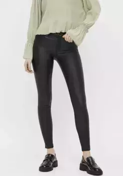 Штаны из искусственной кожи "PCSHAPE-UP PARO SKN MW COATED/NOOS BC" Pieces, черный