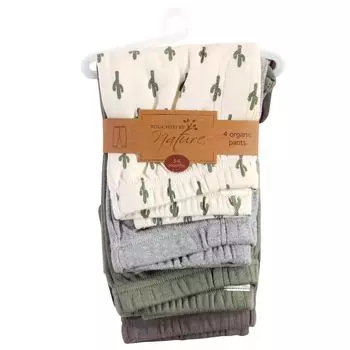 Штаны из органического хлопка для малышей и мальчиков Touched by Nature, 4 шт., кактус Touched by Nature