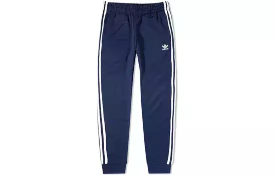 Штаны мужские трикотажные SST темно-синие Adidas Originals, темно-синий