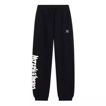 Штаны новогодние графические джоггеры спортивные штаны Li-Ning, черный