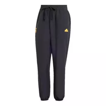 Штаны real madrid lfstlr тканые штаны Adidas, черный