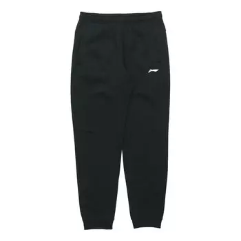 Штаны с графическим принтом, спортивные штаны Li-Ning, черный