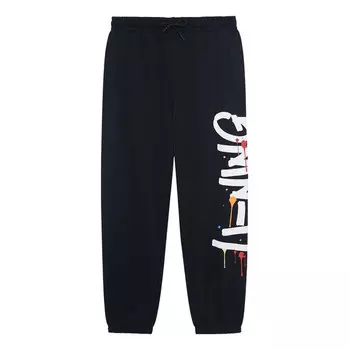 Штаны с графическим принтом, спортивные штаны Li-Ning, черный