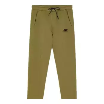 Штаны с логотипом хлопковые штаны New Balance, зеленый
