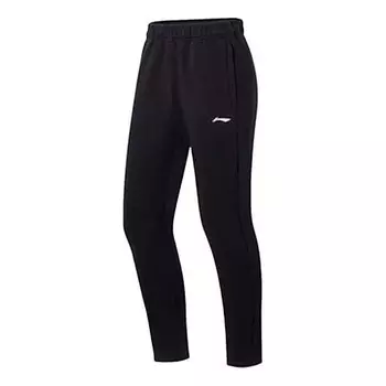 Штаны с логотипом прямые спортивные штаны Li-Ning, черный
