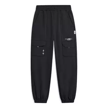 Штаны с логотипом спортивные штаны Li-Ning, черный