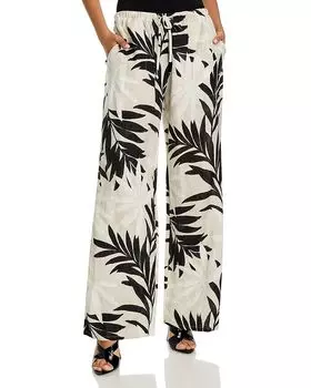 Штаны с пальмовым принтом Bella Dahl, белый