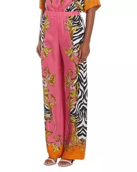 Штаны с принтом Versace Jeans Couture, розовый