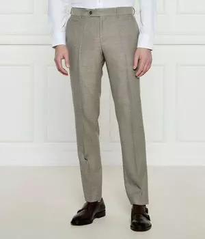 Штаны шерстяные Boss C-genius-243 Slim Fit, бежевый